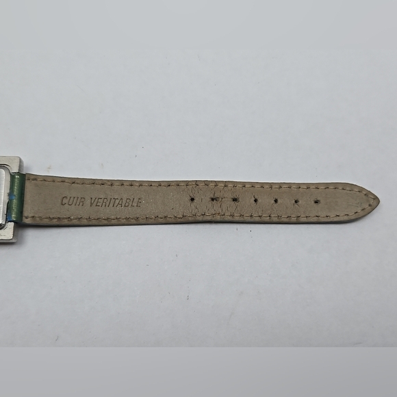 OPEX Kabotine Square Quartz Watch New Battery Green Leather Band Vintage - Picture 10 of 13